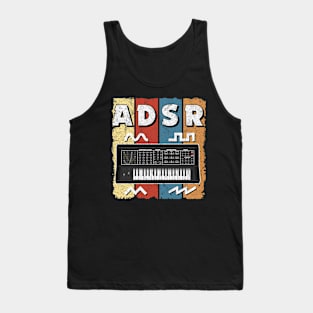 ADSR Vintage Analog Synthesizer Gift Retro Synths Tank Top